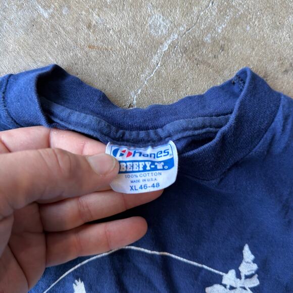 VINTAGE 80S DESCHUTES NATIONAL FOREST LONG SLEEVE T-SHIRT NATURE GRAPHIC MENS XL - Picture 4 of 6